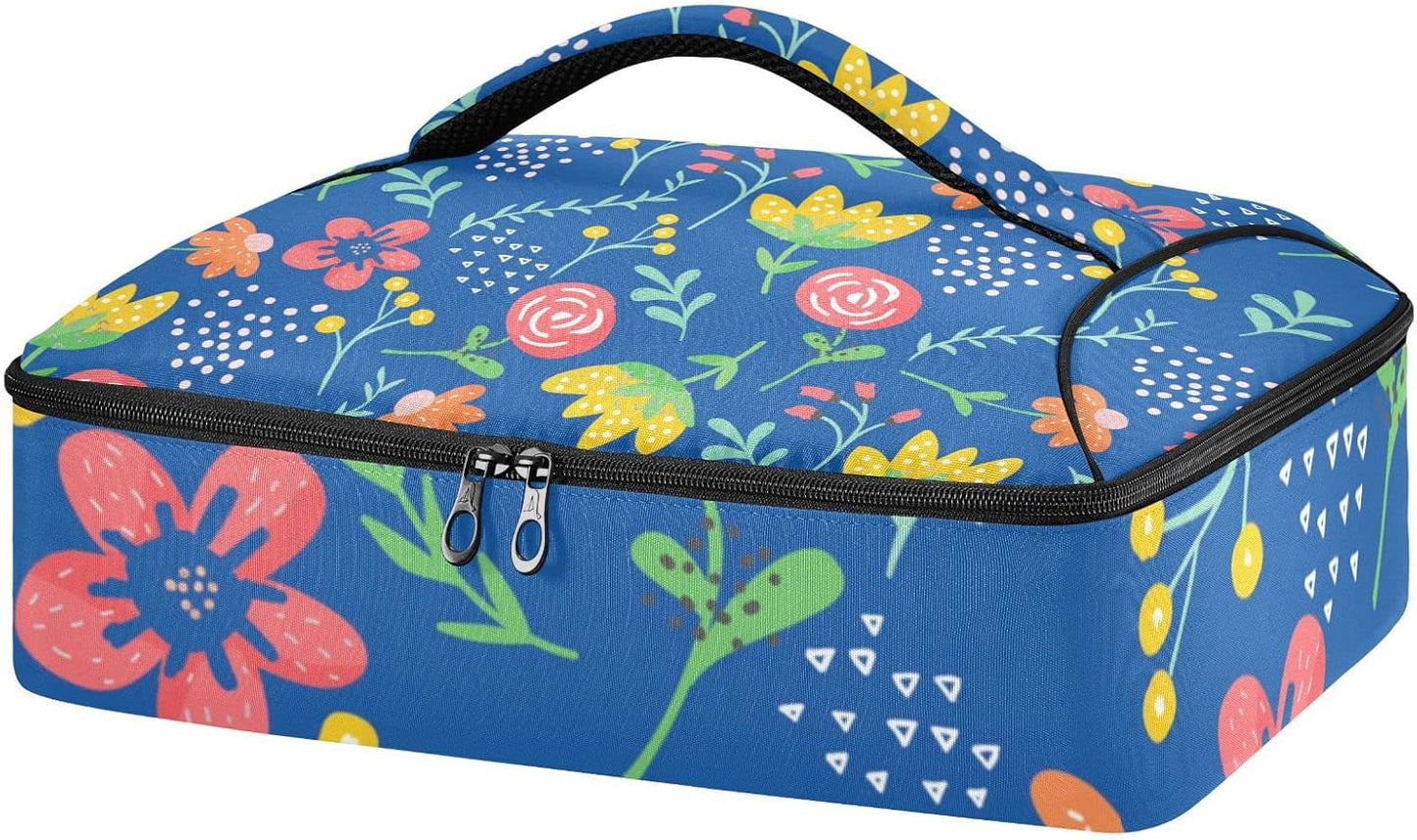 Casserole Carriers for Hot or Cold Food Reusable Casserole Dish Carrier Insulated Thermal Large Capacity Durable Perfect for Party Camping Family Gatherings Yellow Fish
