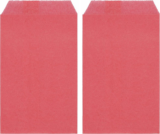 Quotidian Rose Pink Flat Mini Greaseproof Paper Envelope Bags 2 3/4" x 4 1/2" (7 x 11.5cm) Pack of 100 - Small Treat Candy Seeds Journals