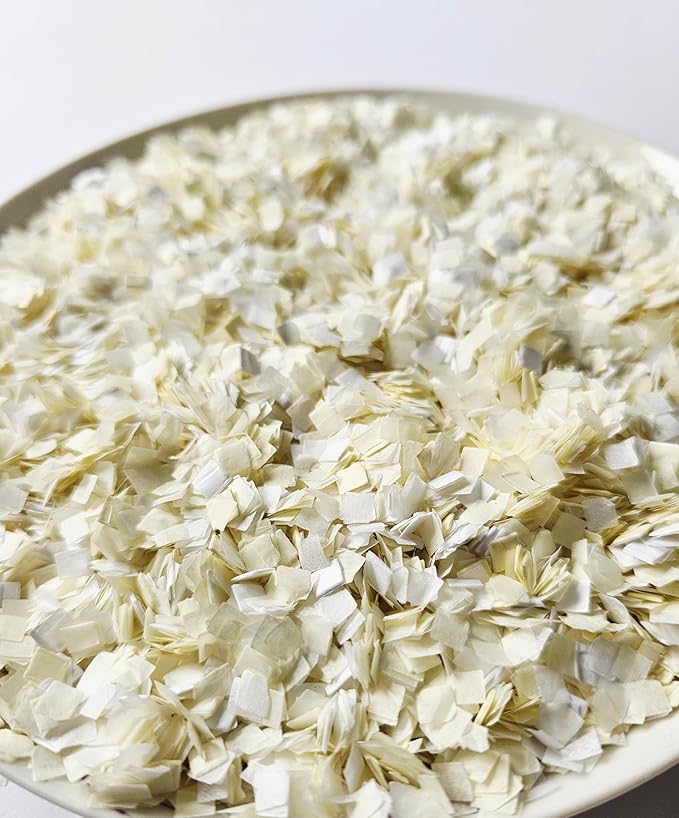 White Cream Ivory Wedding Confetti Biodegradable Eco Environmentally Friendly Tissue Paper Flower Basket Aisle Decorations Decor InsideMyNest (75g/1 litre)