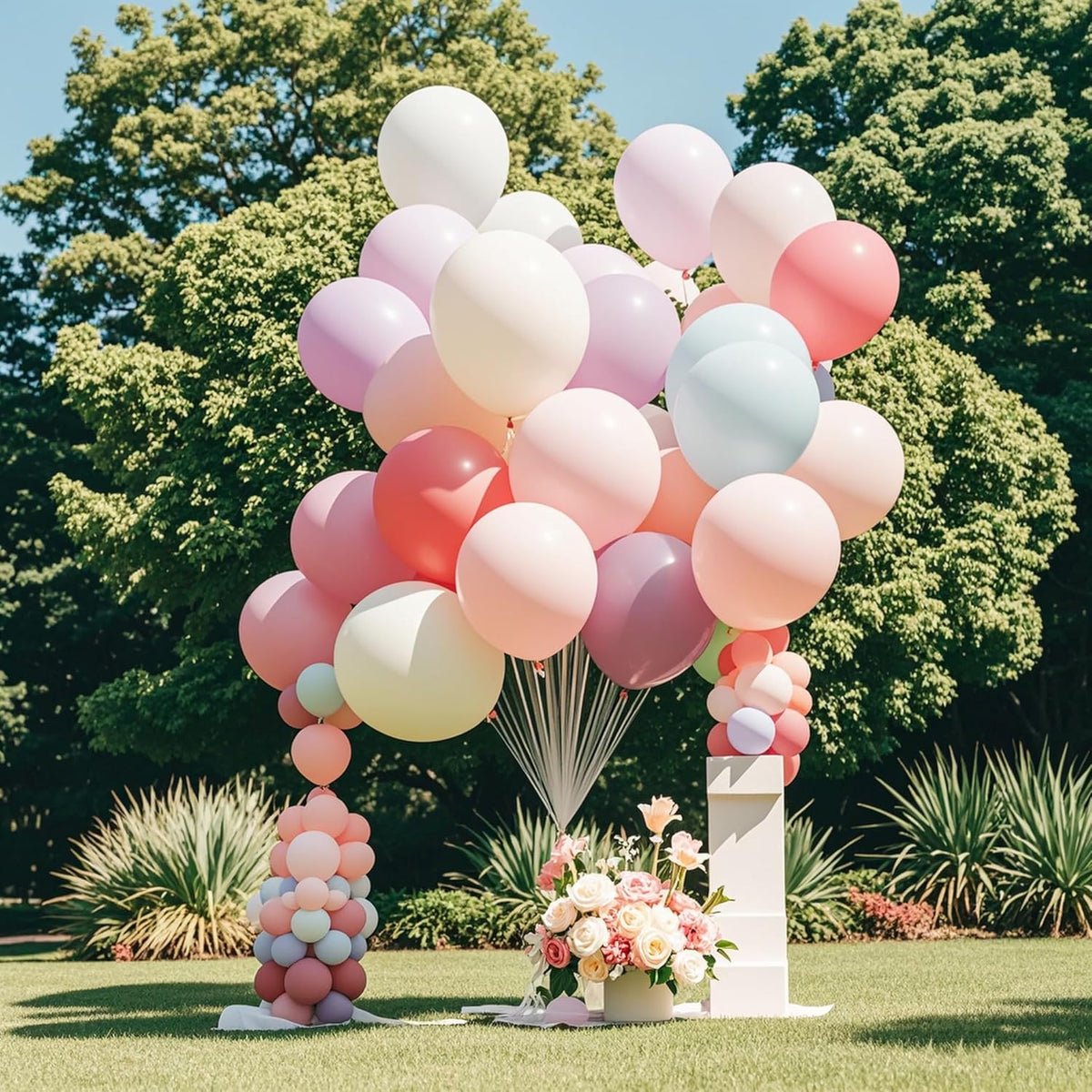 IN-JOOYAA 15Pcs 24 Inch Balloons Light Blue Giant Round Balloons Large Balloon For Wedding Baby Shower Birthday Party Decorations