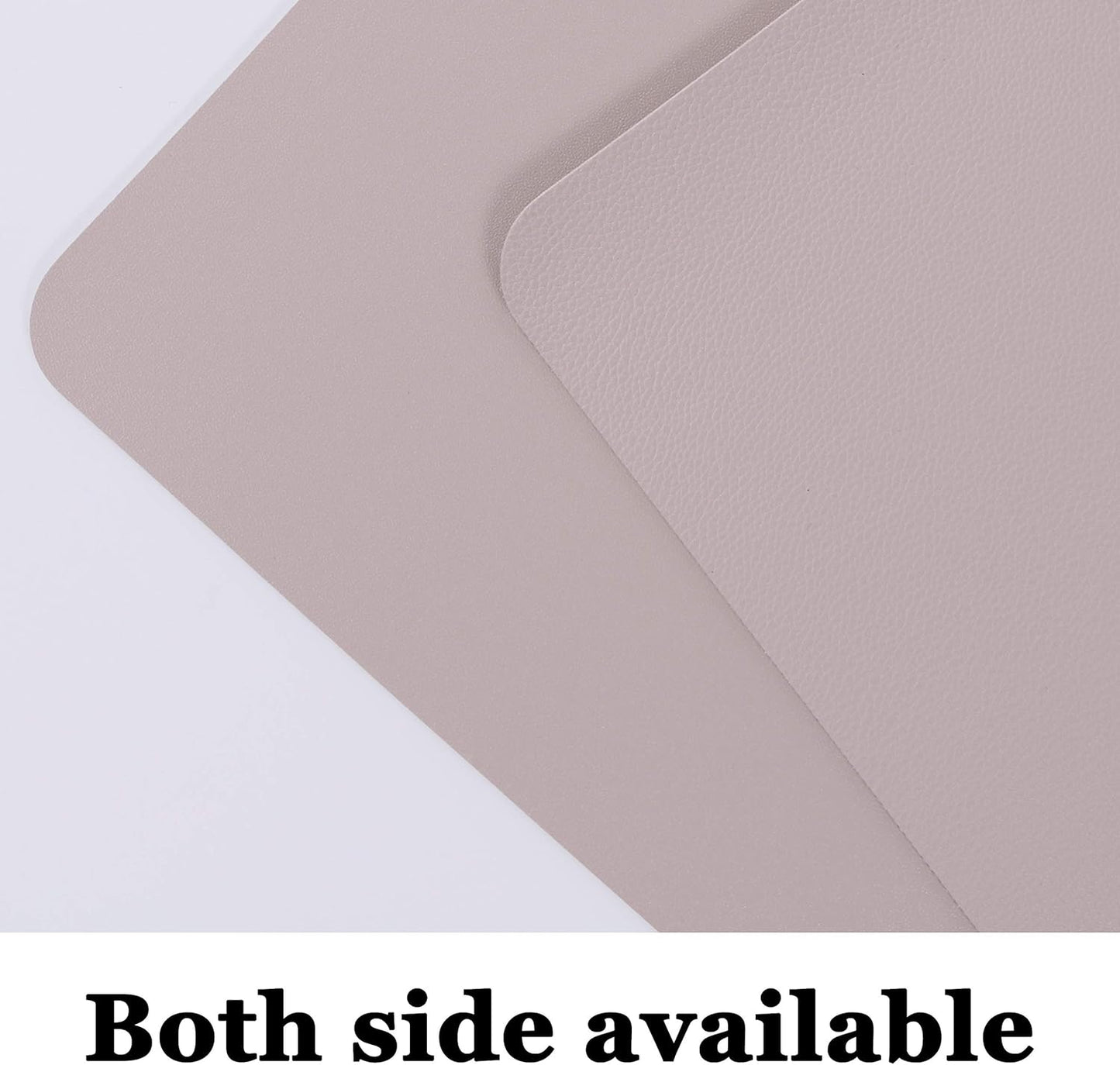 Wipeable Placemats Set of 2 Table Mats Easy to Clean Waterproof Kitchen Mats for Dining Table Outdoor Indoor (2, Taupe)