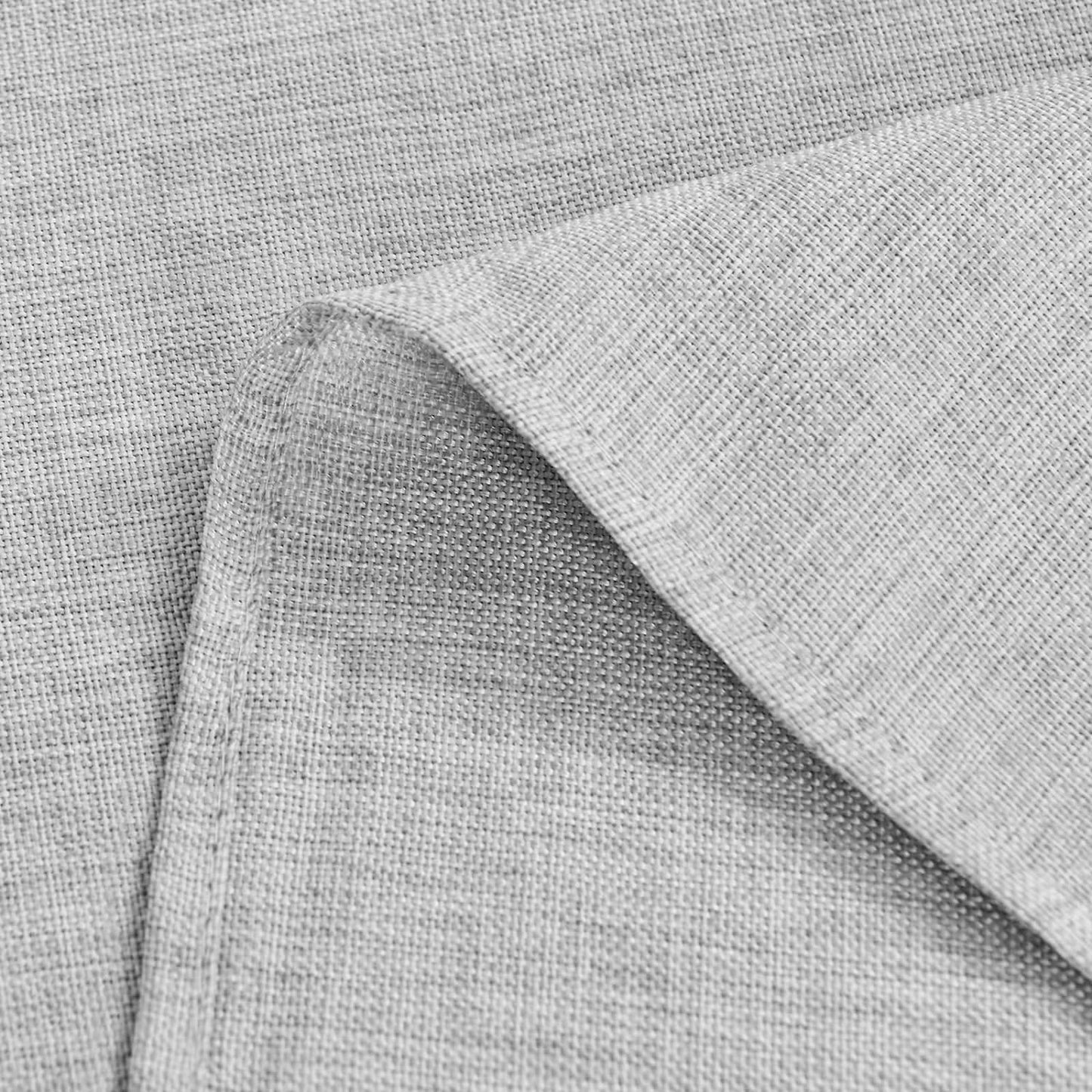 Hiasan 2 Pack Faux Linen Rectangle Tablecloth - Wrinkle and Stain Resistant Washable Table Cloth for Kitchen Dining Room Holiday Table Cover for Party Dinner, Light Grey, 60 x 84 Inch