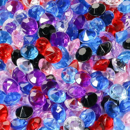 ZKC 10mm 1000PCS Crystal Acrylic Diamond Vase Fillers Beads for Wedding Centerpiece Table Scatter Shower Party Vase Beads Decorations(Mix)