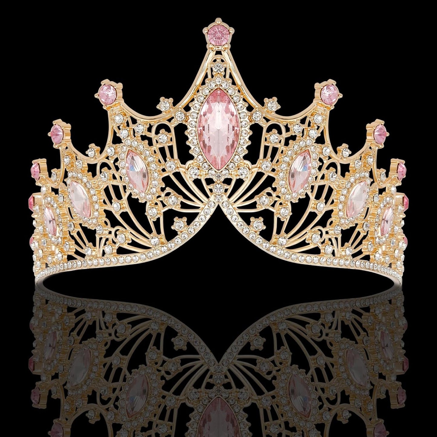 Tiaras Headbands Crown for Women and Girls, Princess Rhinestone Crown for Bridal, Crystal Queen Tiara Head Band Hair Accessories for Prom Wedding and Party