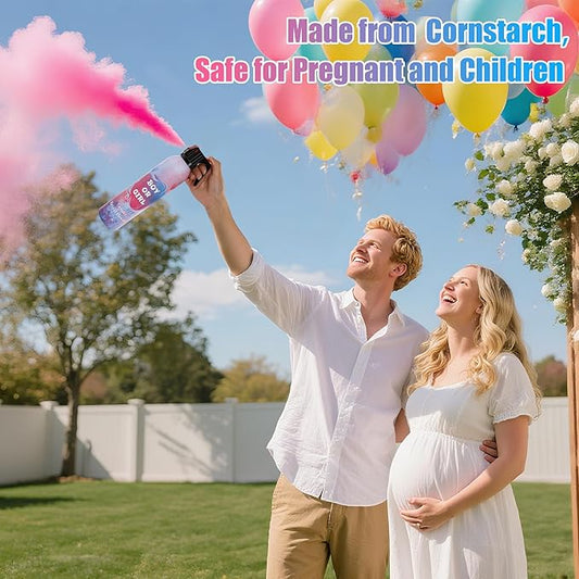 2 Pack Pink Gender Reveal Smoke Bombs, Color Powder or Dust for Gender Announcement Idea, Baby Shower Decoration, Supply, Party, Photo Shoot