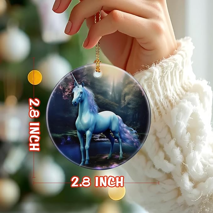 Unicorn Ornament, Christmas Ornament – Christmas Tree Decor, Holiday Decoration, Stocking Stuffer, Festive Gift Idea, Gifts for Unicorn Lover, Friends, and Family