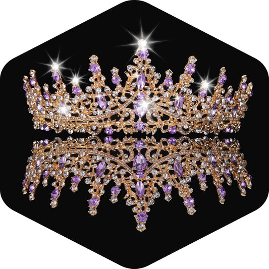 Kamirola Crystal Crowns and Tiaras Headband for Girl or Women Birthday Party Wedding Prom Bridal Halloween Christmas （TR19）