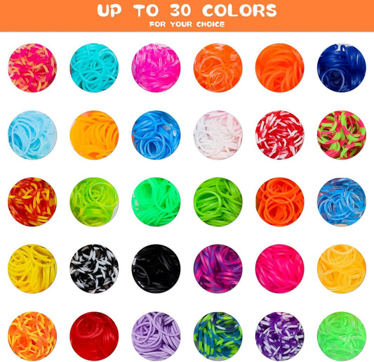 3000+ Rubber Band Bracelet Kit, Colorful Loom Bracelet Making Kit with Storage Box, DIY Art Craft Set with Charms Beads for Beginners Birthday Party Christmas Gift