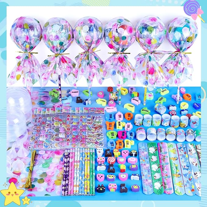 Giant Lollipop Birthday Goodie Bags, 24 Pack Lollipop Return Gifts for Birthday Party - Easter Stuffers Gifts for Kids Classroom Easter Students Gift