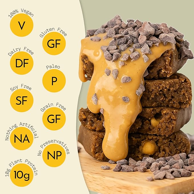 Send Bars Plant-Based Vegan Healthy Protein Bars, With Greens (Banana Bread, 8 Bars) – Only Real Ingredients, Zero Added Sugar, Gluten-Free, Dairy-Free
