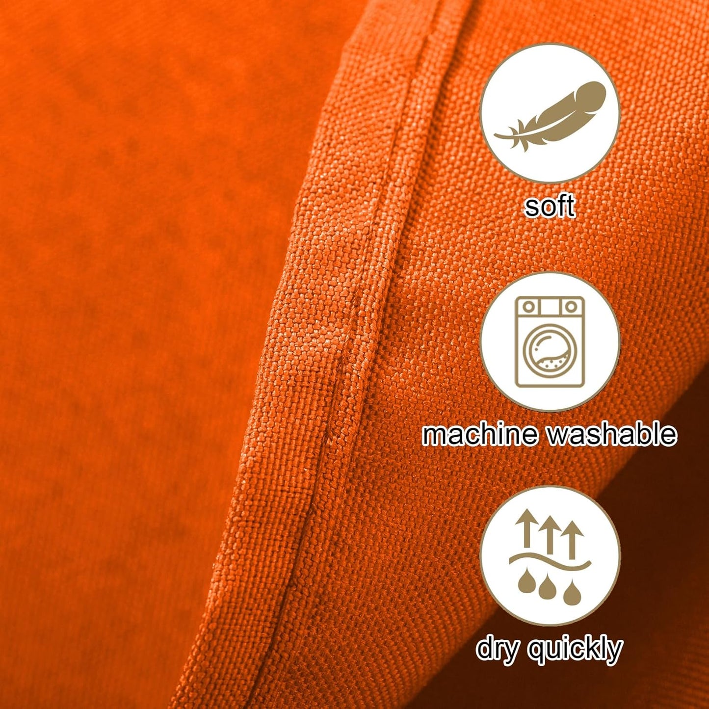 Ascoza 2pack 60x102 Inch Orange Rectangular Tablecloth 6 Feet Table Cloth in Polyester Fabric for Wedding/Banquet/Restaurant/Parties
