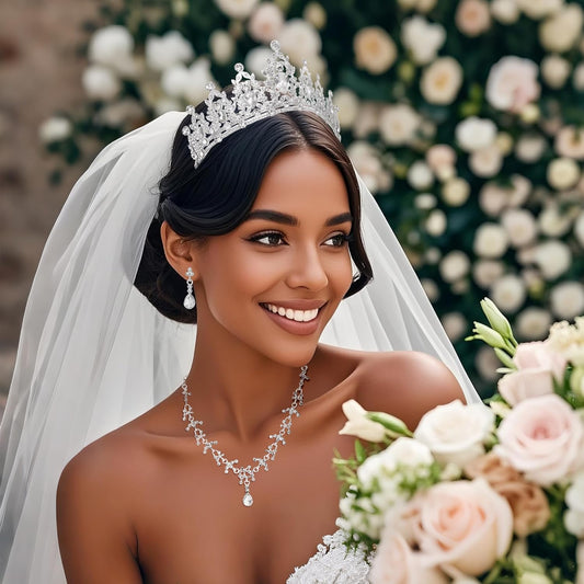 Crystal Tiaras and Crowns for Women - Wedding and Birthday Party Princess Crown Hair Accessories For Wedding, Prom, Pageant Celebration Party A3