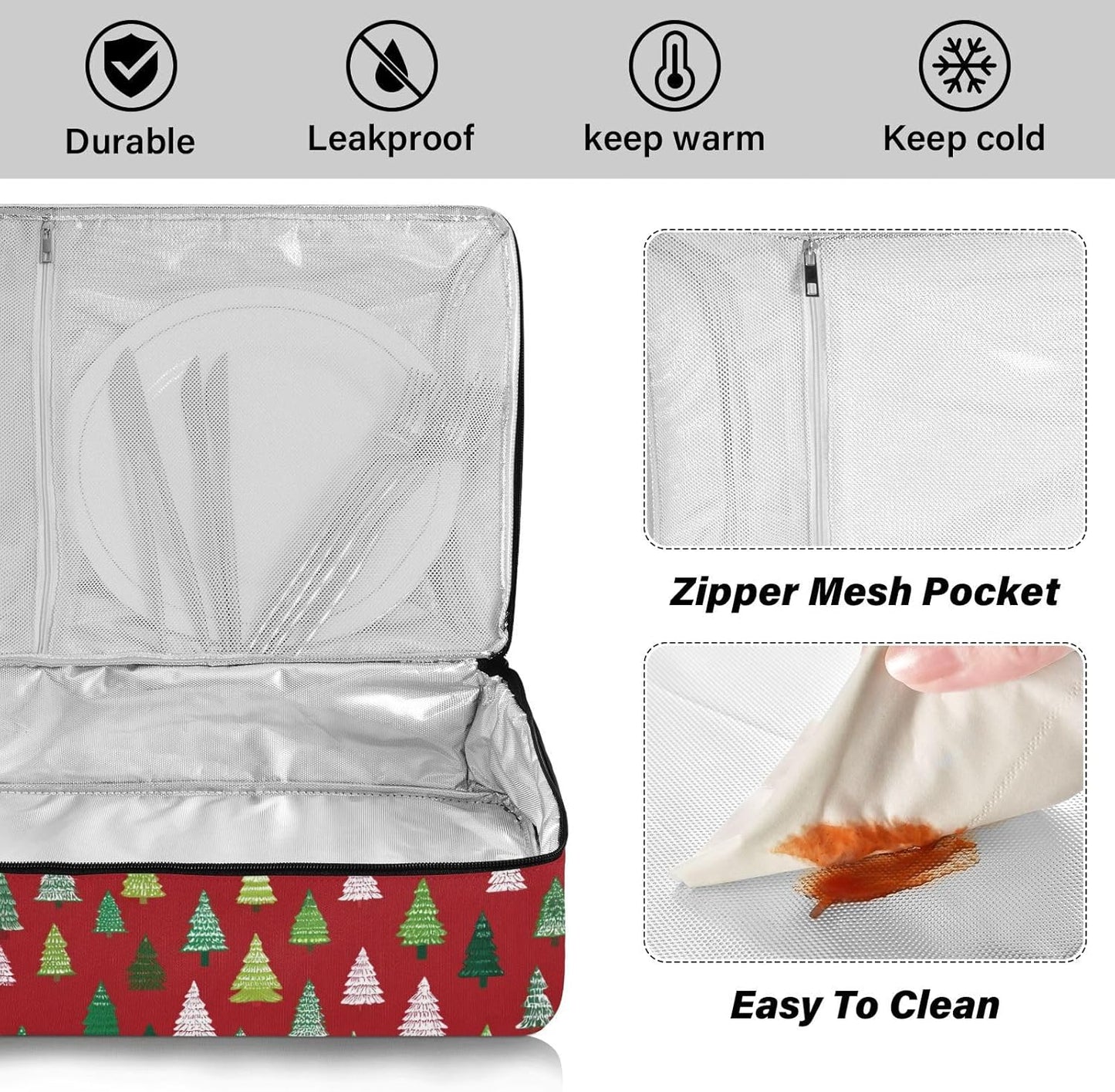 Casserole Carriers for Hot or Cold Food Reusable Casserole Dish Carrier Insulated Thermal Large Capacity Durable Perfect for Party Camping Family Gatherings Yellow Fish