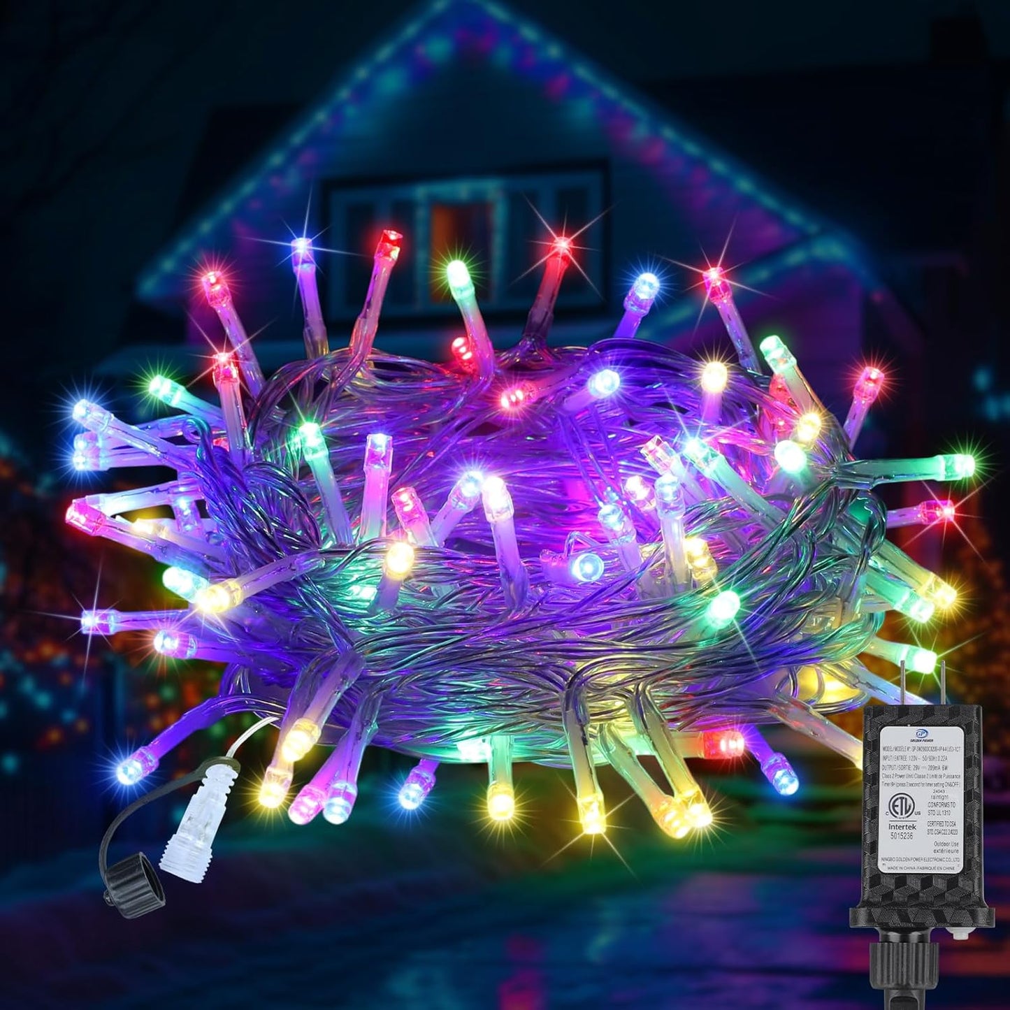 33FT 100LED Christmas Lights Plug in,Outdoor Indoor Connectable Fairy Lights with Timer and 8 Modes,Christmas Tree Lights for Garden Party Wedding Christmas Decoration(Multi-Color