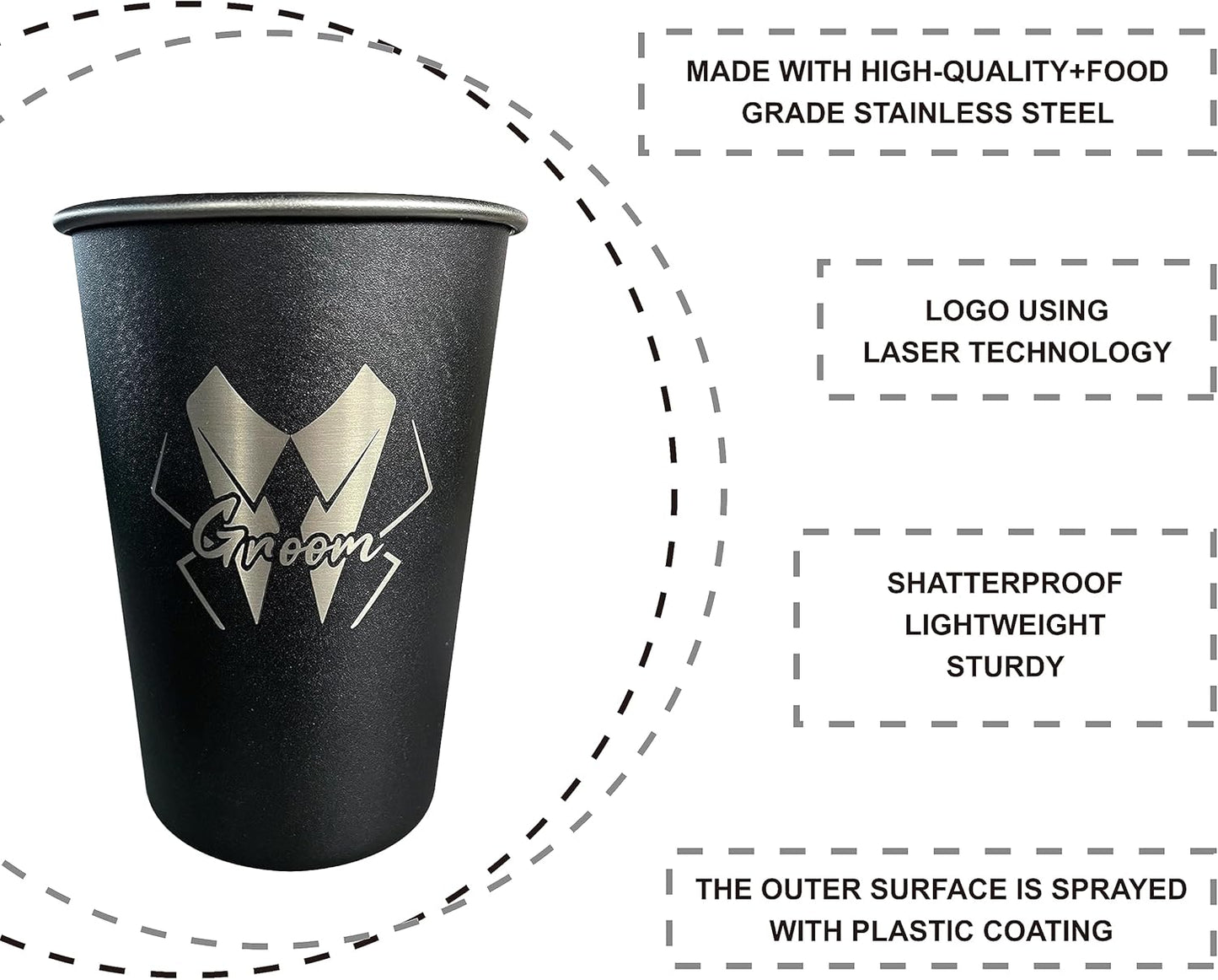 TEAM GROOM Groomsmen Gifts Cups 8 pcs Bachelor Party Favors Groomsmen Tumblers（LJ-H）