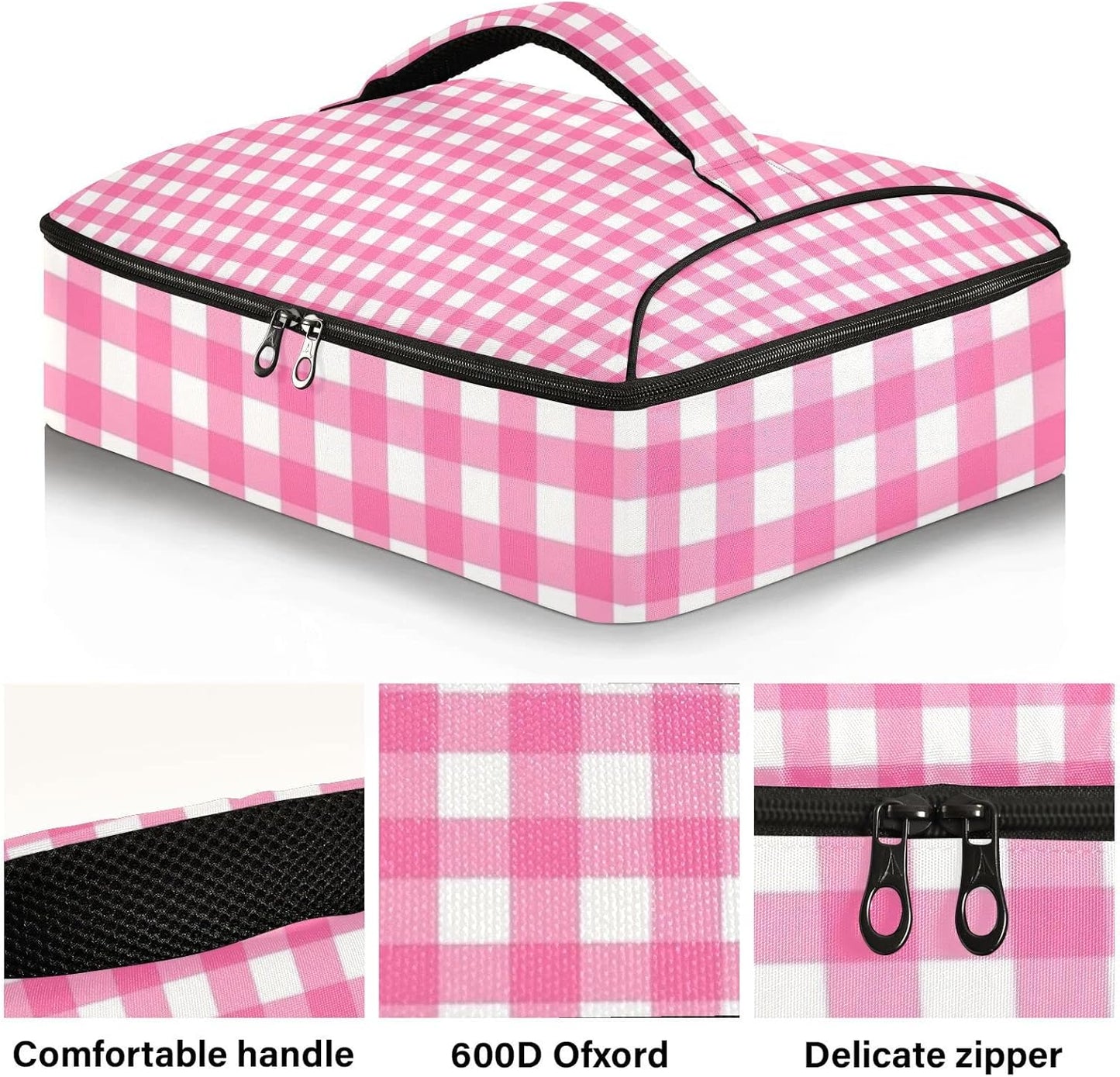 Casserole Carriers for Hot or Cold Food Reusable Casserole Dish Carrier Insulated Thermal Large Capacity Durable Perfect for Party Camping Family Gatherings Yellow Fish