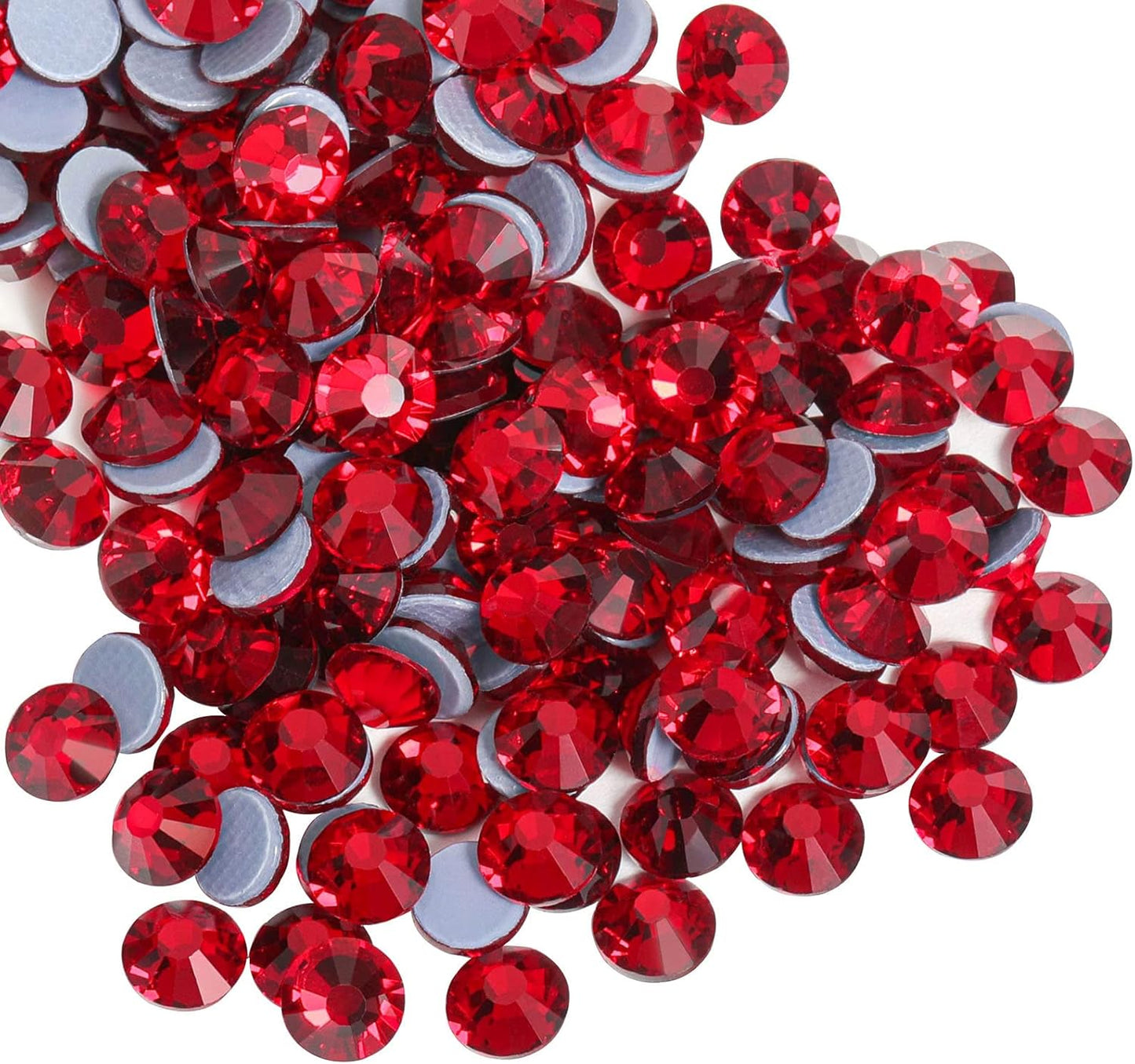 Beadsland Hotfix Rhinestones, 288pcs Flatback Crystal Rhinestones for Crafts Clothes DIY Decorations,Siam, SS30, 6.3-6.5mm