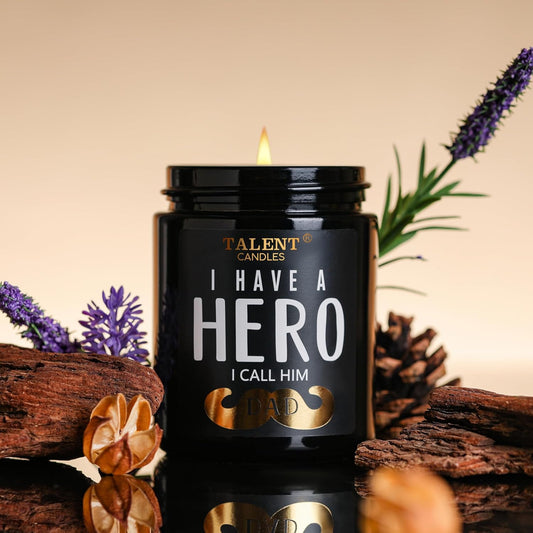 Scented Candle for Dad | Father's Day Gifts | Perfect Home Décor Gift Elegant Gift for Dad from Daughter Son Kids | 8.4oz Candle Jars | Lavender Cedarwood
