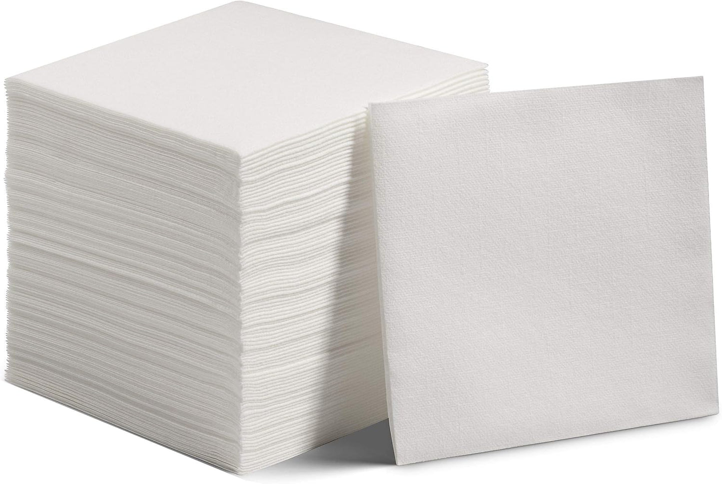 200 Linen-Feel Dessert And Beverage Napkins - Disposable Cloth-Like Cocktail Paper Napkins, Made In USA - Soft and Absorbent For Bar, Restaurant, Café, Wedding, Parties (200-Pack)