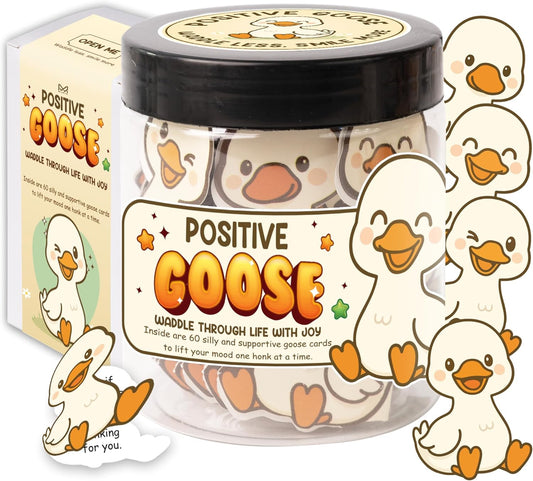 Positive Goose Jar, Emotional Cheer Up Support, Back to School Gifts for Girls Teacher, Birthday Gifts for Women Her Daughter Friend Teen Girl