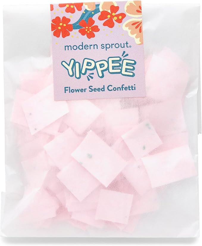 Modern Sprout Plantable Seed Paper Confetti Poppers Refill Packs (12 Pack/100pc) - Plastic-Free Refill for Creative Gardening - Wildflower Seeds for Kids Garden Party Favors & Birthday Poppers -Mix