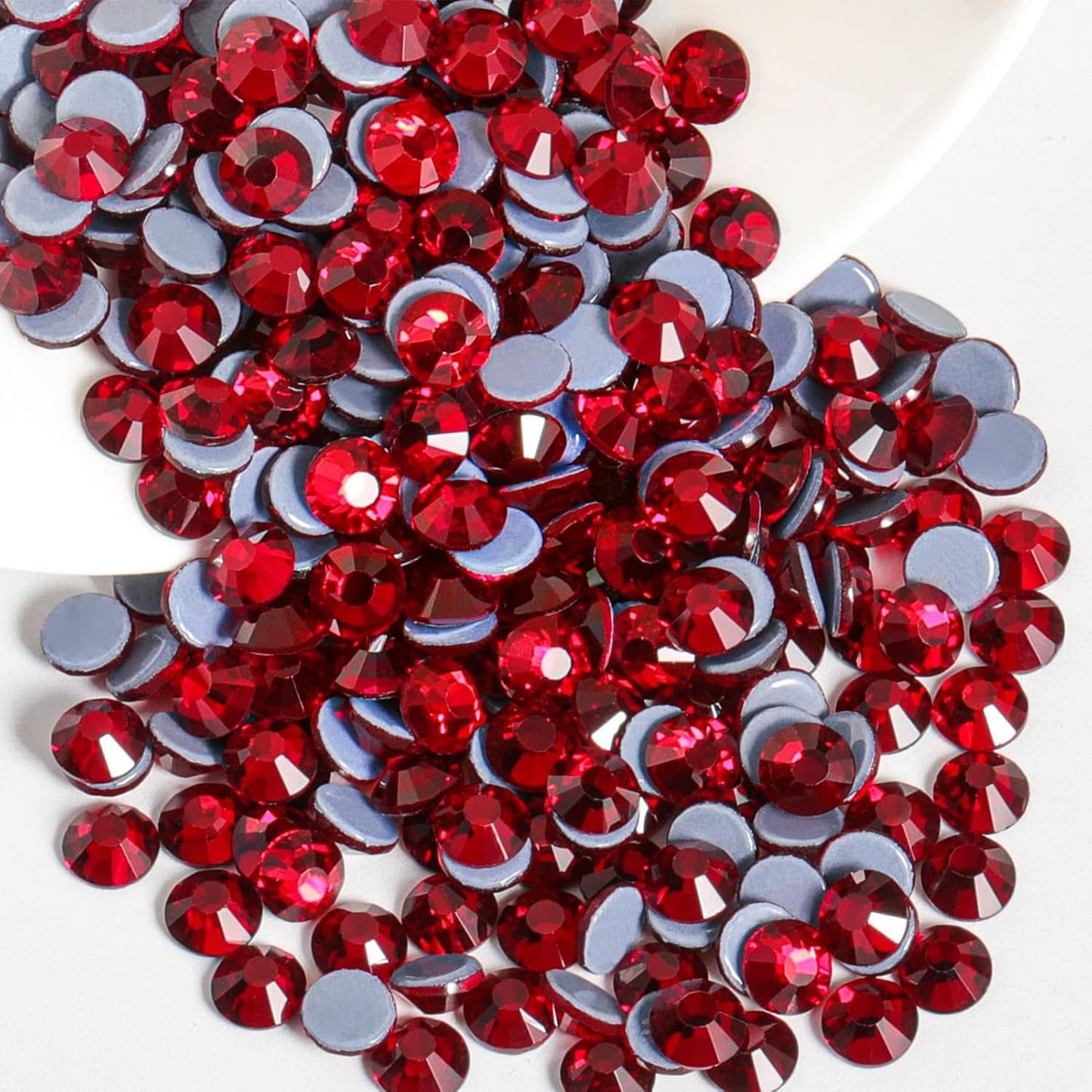 Beadsland Hotfix Rhinestones, 1440pcs Flatback Crystal Rhinestones for Crafts Clothes DIY Decorations, Dark Siam, SS12, 3.0-3.2mm