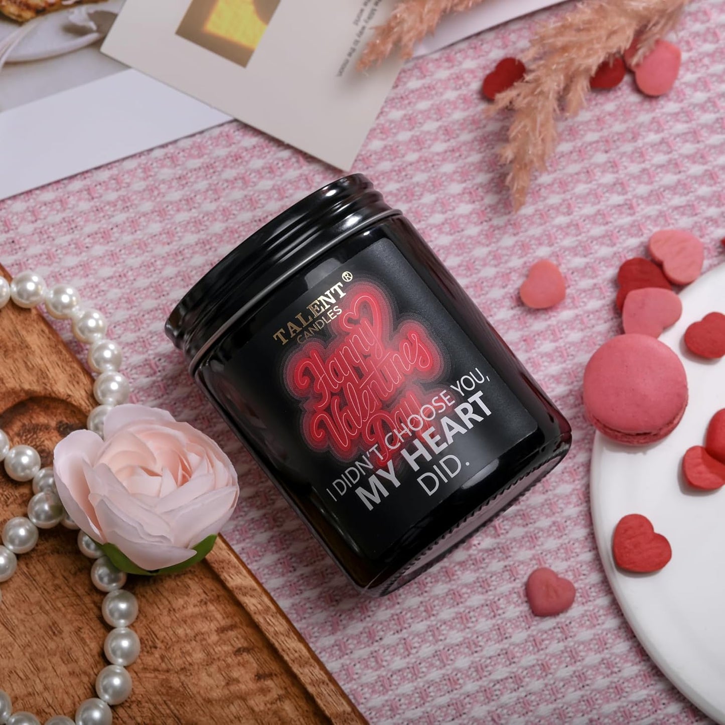 Anniversary Candle Gifts | Natural Soy Candle for Men Women Birthday | Ideal Gift for Christmas Valentine's Day | Sweet Peach & Rose Scented Candles