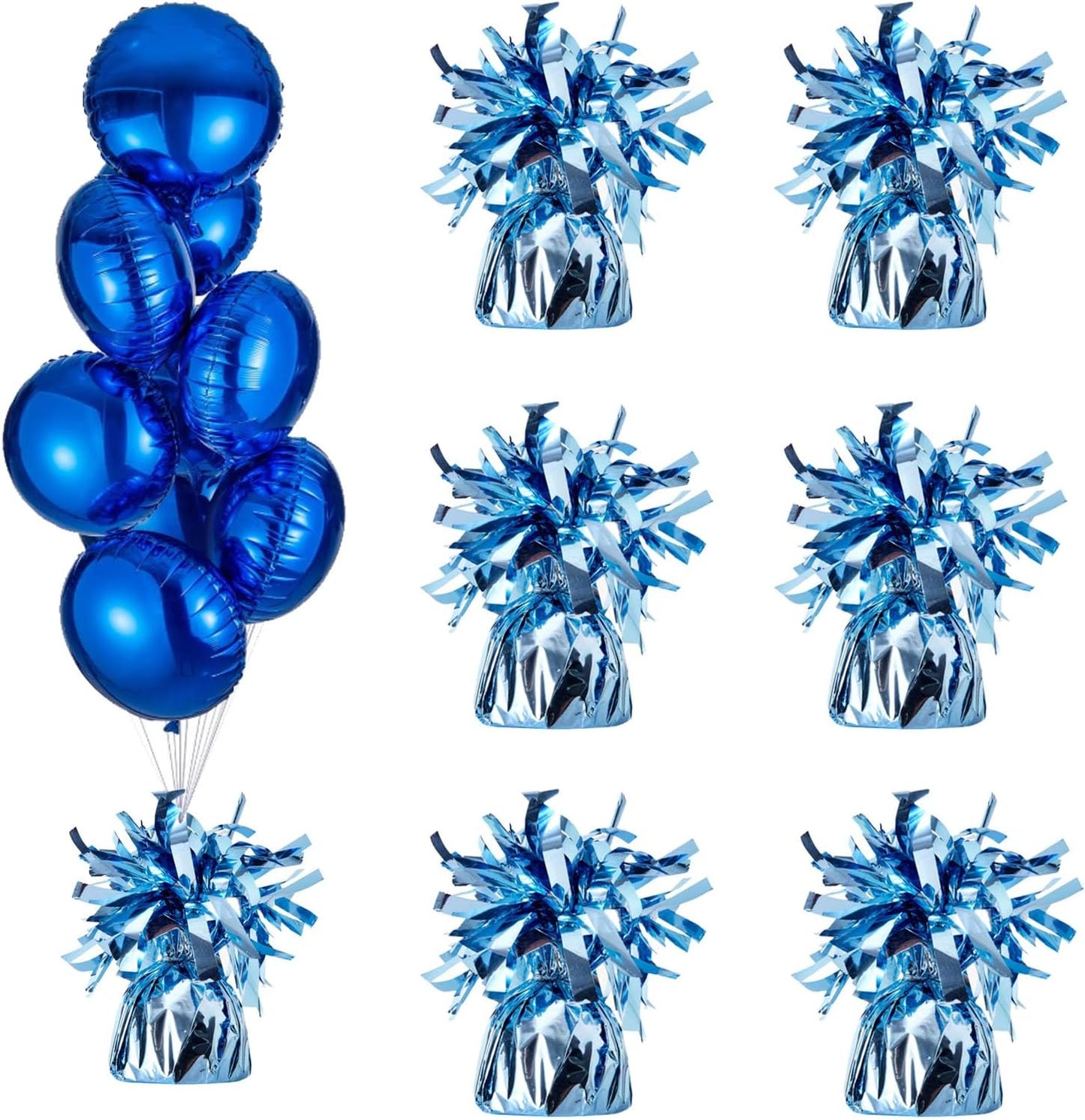 balloon weights are perfect for parties, birthdays, weddings. Each pack includes 6PCS durable weights that easily decorate balloons and elevate any celebration. (Light Blue)