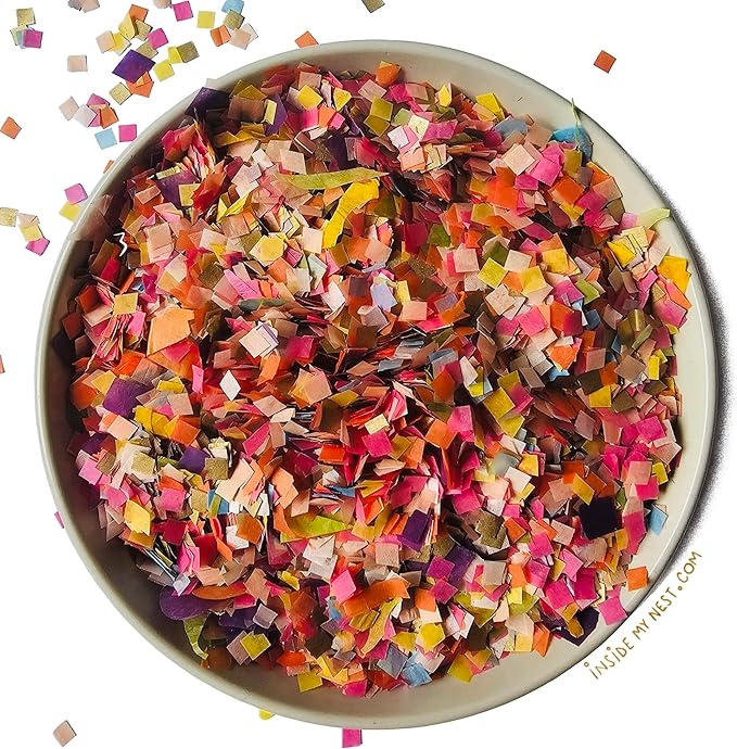 Bright Floral Multicolored Confetti Biodegradable Wedding Confetti Mix Party Decorations Decor Throwing Send Off (75g/2.5oz/1 litre)