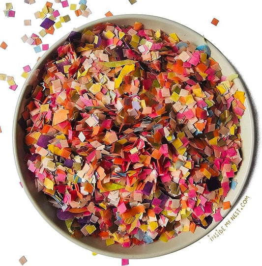 Bright Floral Multicolored Confetti Biodegradable Wedding Confetti Mix Party Decorations Decor Throwing Send Off (75g/2.5oz/1 litre)