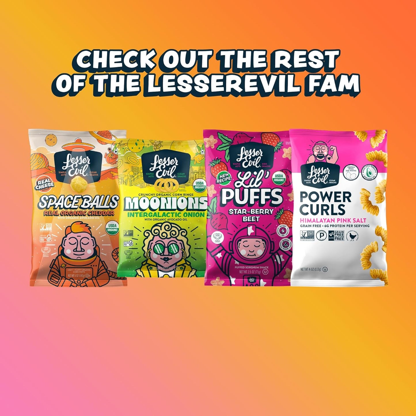LesserEvil Organic Popcorn Variety Pack, Himalayan Pink Salt (4.6 oz Bag), Himalayan Gold (4.6 oz Bag), and White Cheddar Flavor (4.6oz Bag)