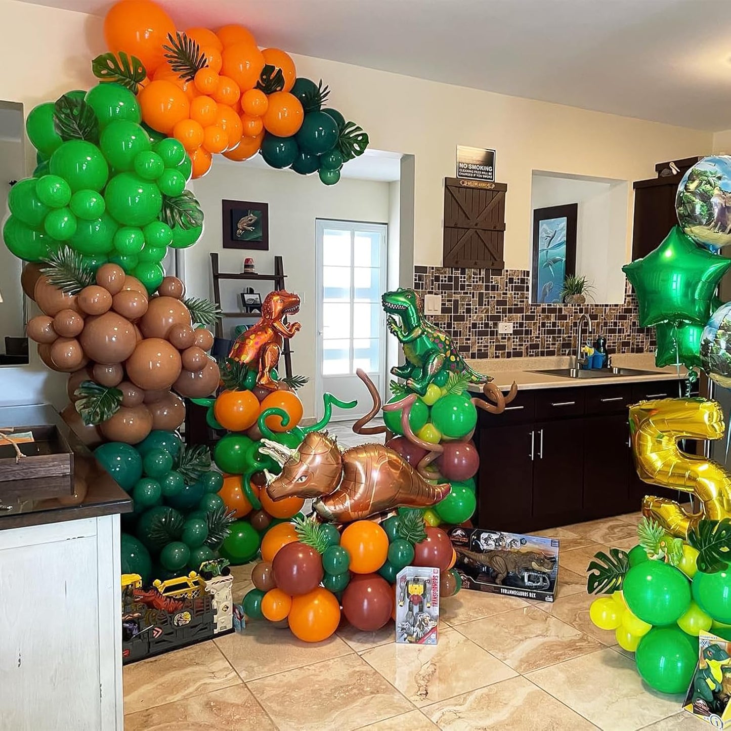Green Balloons - 12 inch 100pcs Latex - Round Green Birthday Balloons with 2 Ribbons for Birthday, Dinosaur, Jungle, Christmas, Baby Shower Party Decorations