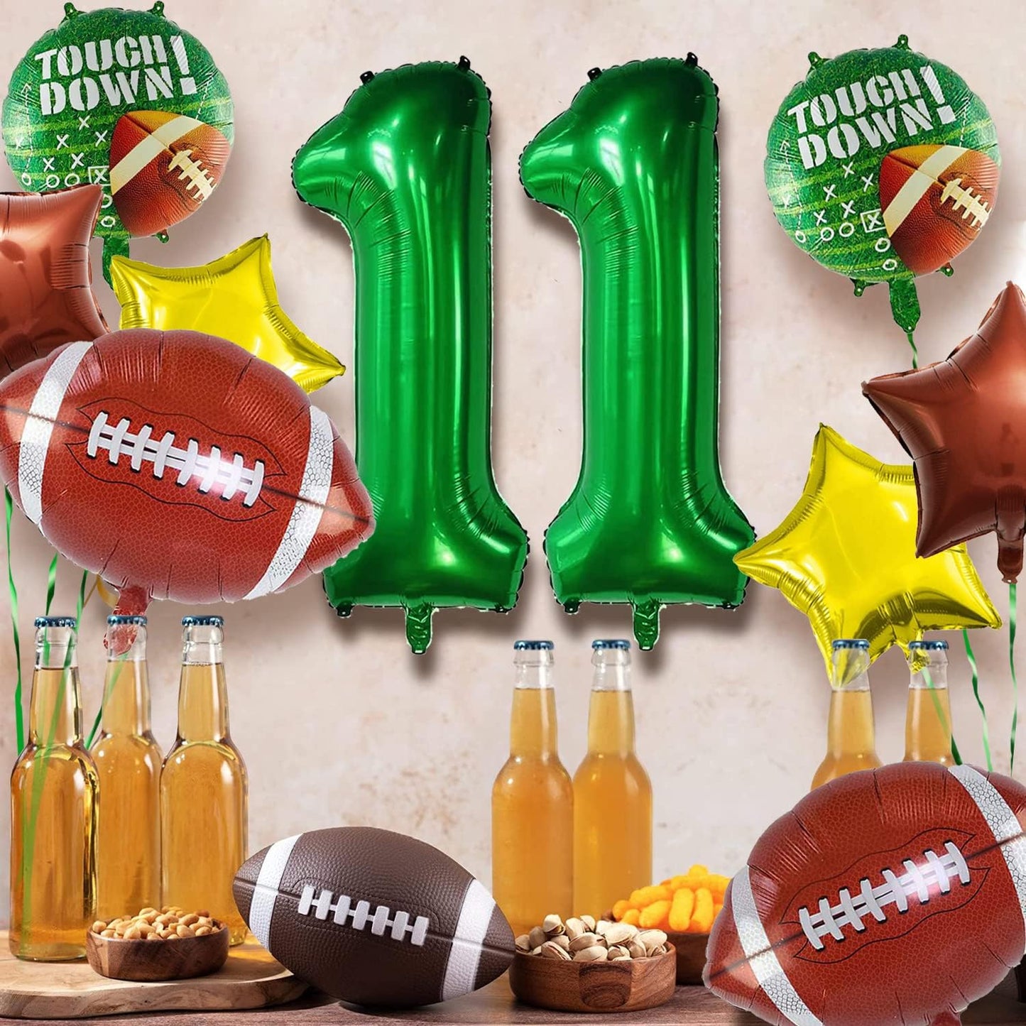 Football Balloons Set Football Birthday Party Decorations Football Touchdown Sports Theme Birthday Party Decoration, Tailgate Game Day Football Theme Supplies Birthday Party Decorations