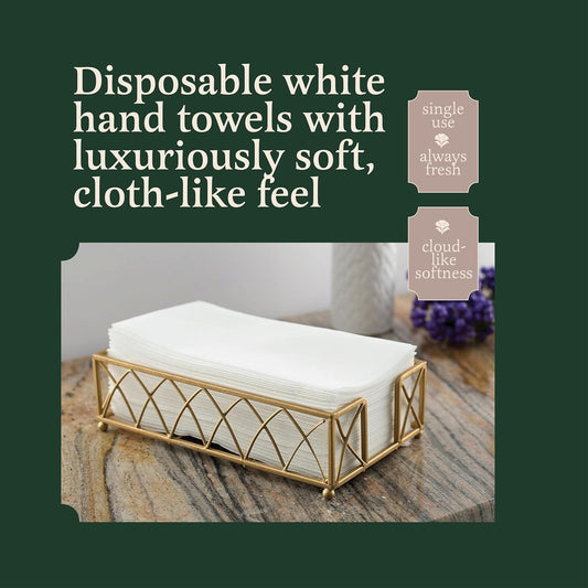 Linen-Feel European-White Paper Napkins - Decortive Cloth-Like Disposable Dinner Napkins - Soft And Absorbent. For Kitchen, Party, Wedding, Bathroom Or Any Occasion. (Pack of 5000)