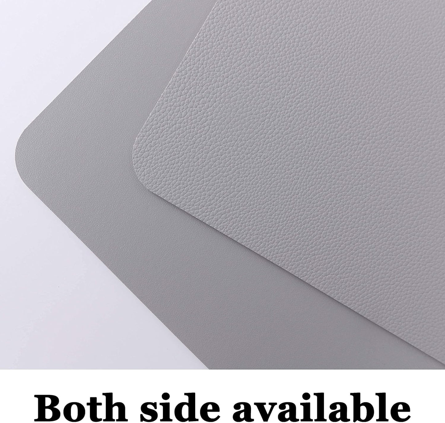 Wipeable Placemats Leather Table Mats Waterproof Heat-Resistant Easy to Clean for Dining Table Set Kitchen Table (4, Slate Grey)
