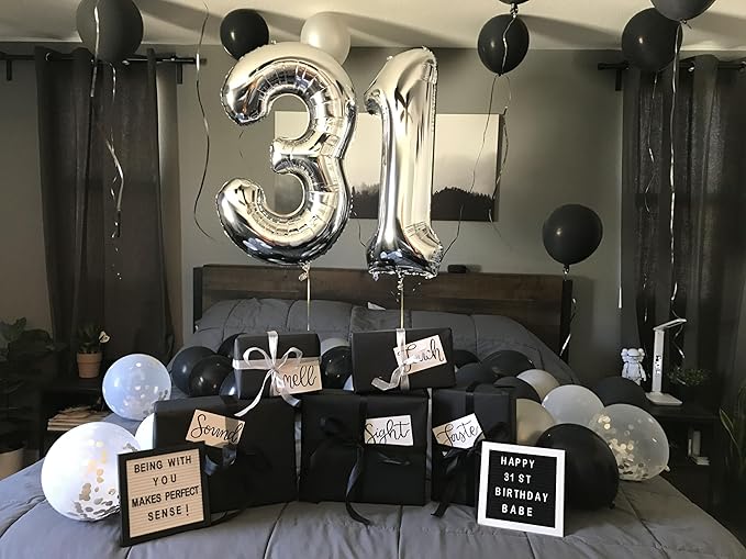 Silver 3 Balloon, Number Balloons 40 Inch, 3rd Birthday Decorations for Kids Girls Boys, Men Women Silver Party Supplies for Party Decorations, Number 3 Balloon