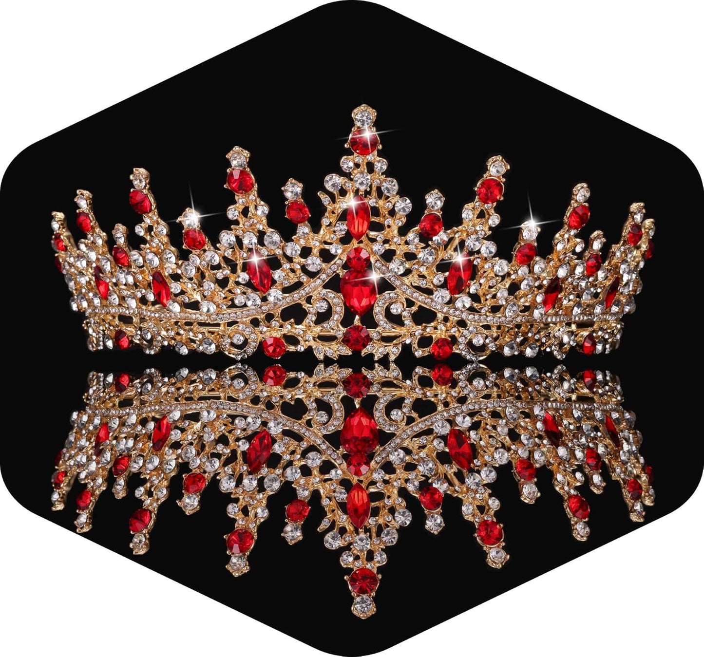 Kamirola Crystal Crowns and Tiaras Headband for Girl or Women Birthday Party Wedding Prom Bridal Halloween Christmas （TR19）