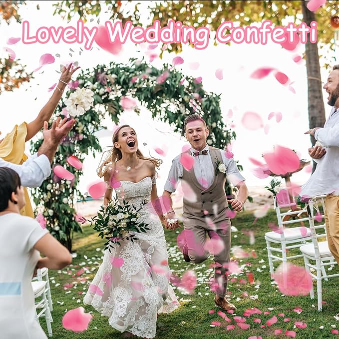 Real Pink Rose Petals – 180+PCS Freeze Dried Flower Confetti for Wedding, Proposal, Romantic Night, Table Centerpiece Décor (1.75oz/50g)