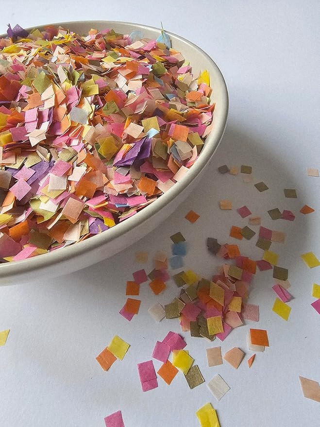 Bright Floral Multicolored Confetti Biodegradable Wedding Confetti Mix Party Decorations Decor Throwing Send Off (75g/2.5oz/1 litre)