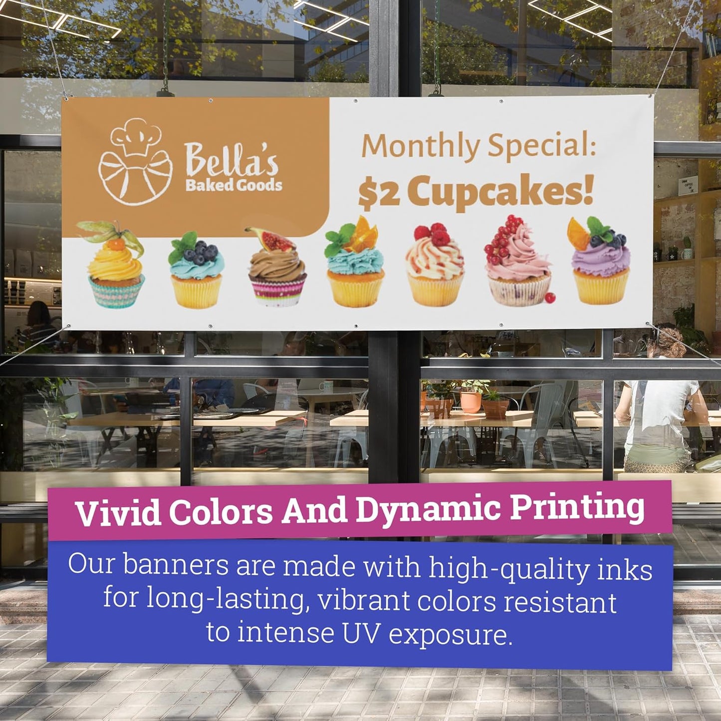 Personalized Vinyl Banner – Vinyl Printed Customizable Banner for Indoor and Outdoor Use (3'x5')