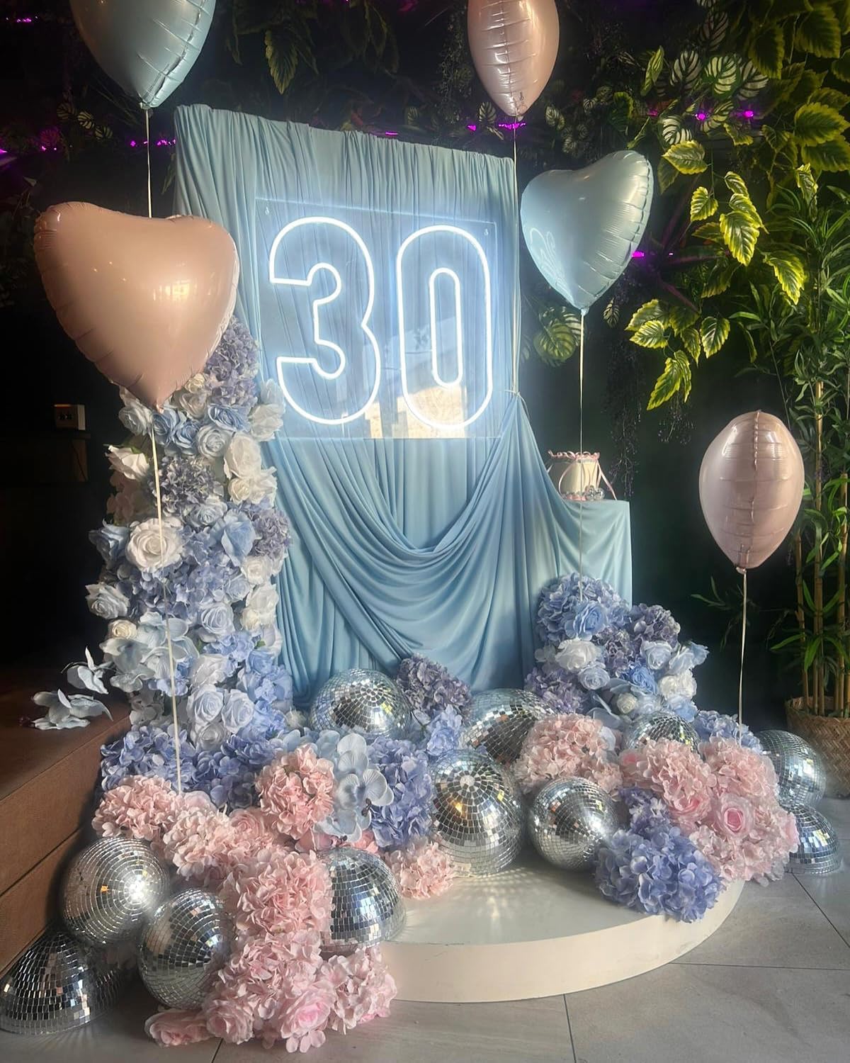 Pink Blue Heart Balloons,12Pcs Baby Pink Heart Shaped Foil Balloons,18Inch Pastel Blue Helium Balloon for Baby Shower Birthday Anniversary Wedding Party Decorations