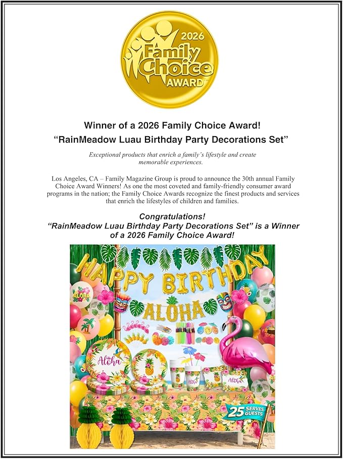180 pc Premium Luau Party Decorations Set – Hawaiian Birthday Party Decor with Balloons, Backdrop, Table Skirt, Toppers & More – Tropical Aloha Themed Supplies for Indoor & Outdoor Celebrations