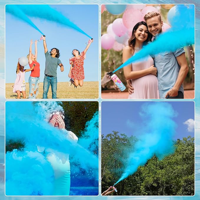Gender Reveal Fire Extinguisher, 2 Pack Gender Reveal Ideas Gender Reveal Party Decorations Baby Girl Boy Reveal Party Ideas Gender Reveal Decor (Blue, Large)
