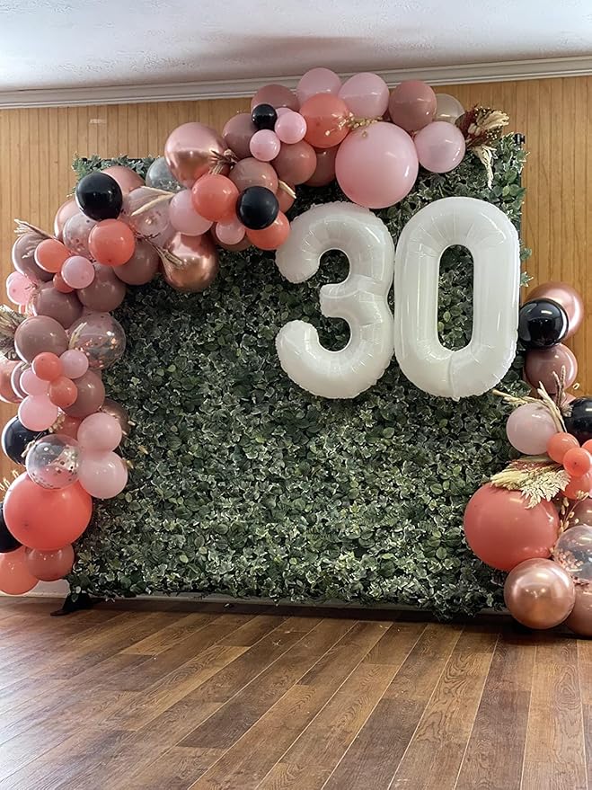Number 0 Balloons 40 Inch White Number Balloons for 10 20 30 40 50 60 70 80 90 100 Numbers Balloon Birthday Decorations Wedding Event Baby Shower