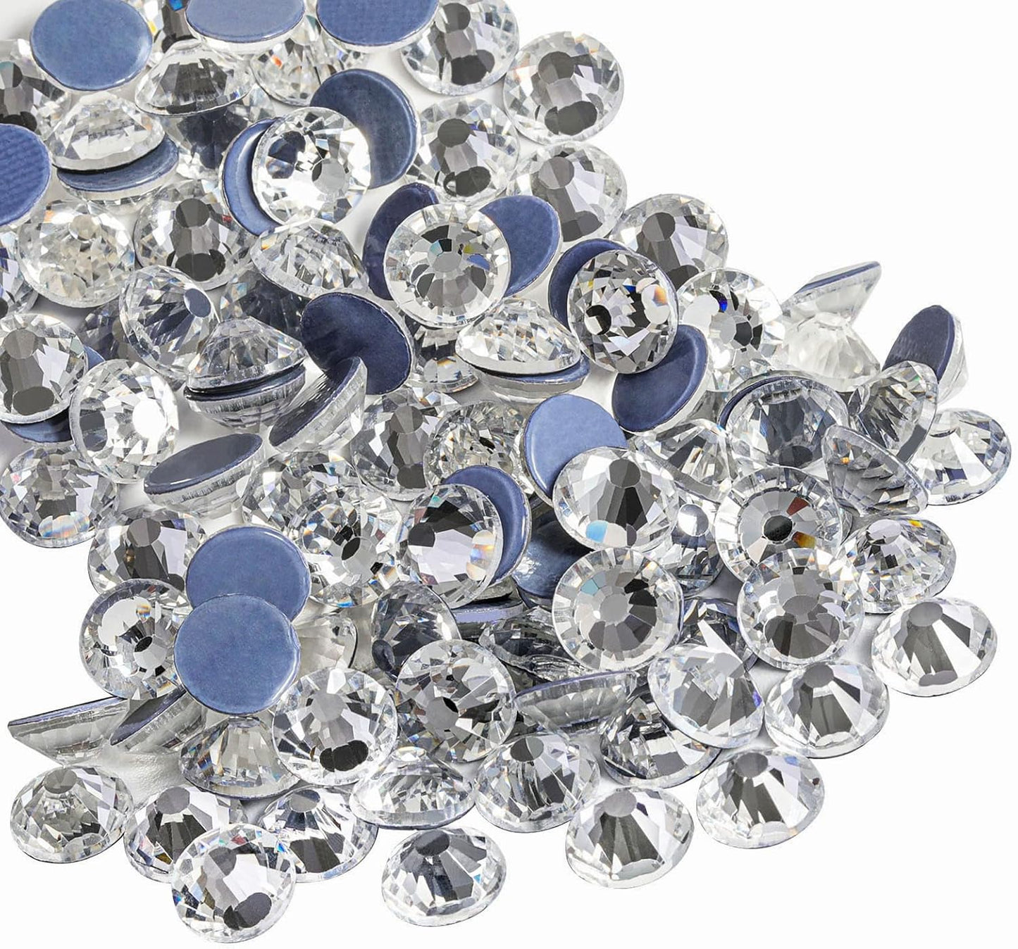 Beadsland Hotfix Rhinestones, 288pcs Flatback Crystal Rhinestones for Crafts Clothes DIY Decoration, Crystal, SS30, 6.3-6.5mm