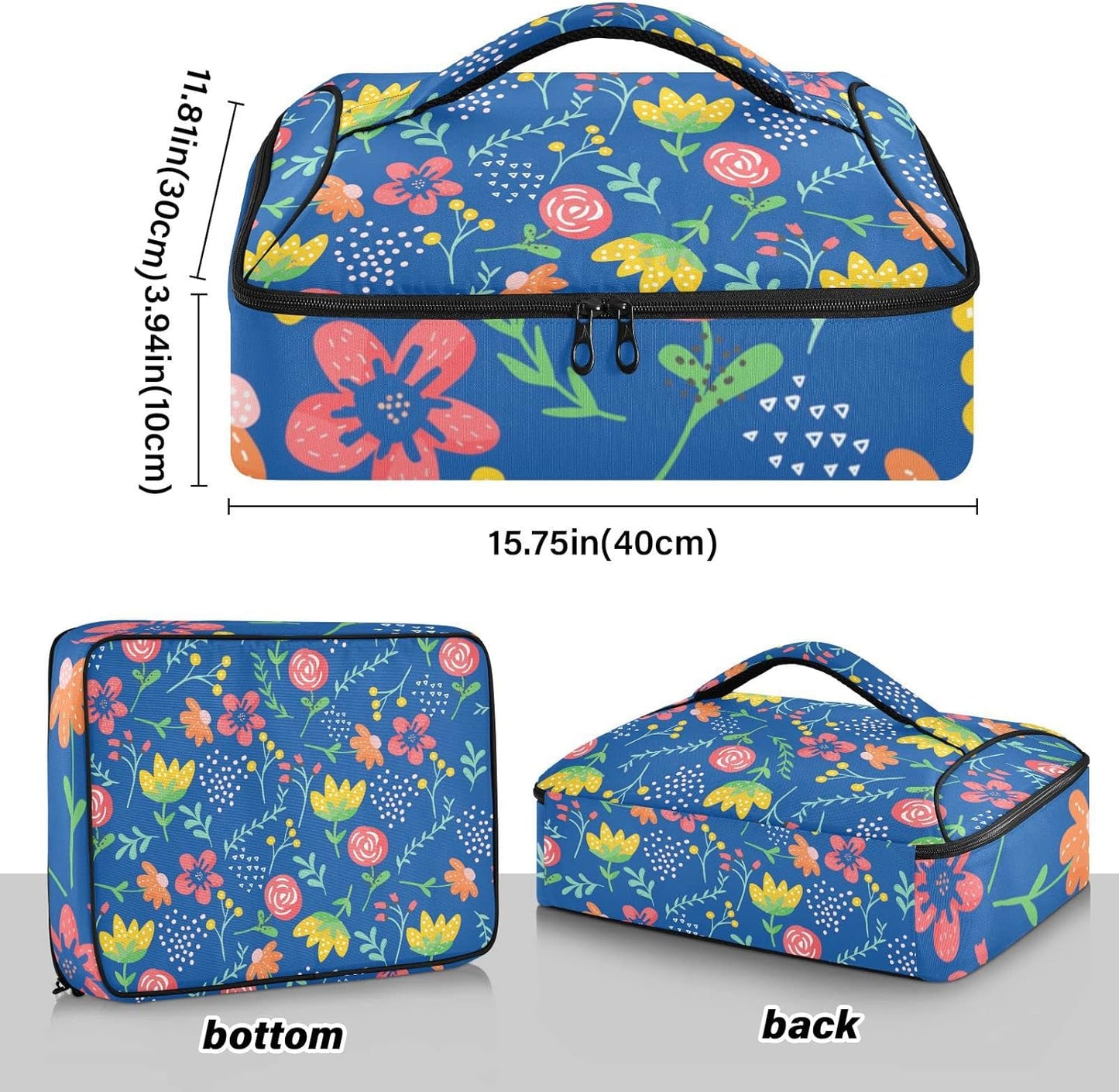 Casserole Carriers for Hot or Cold Food Reusable Casserole Dish Carrier Insulated Thermal Large Capacity Durable Perfect for Party Camping Family Gatherings Yellow Fish