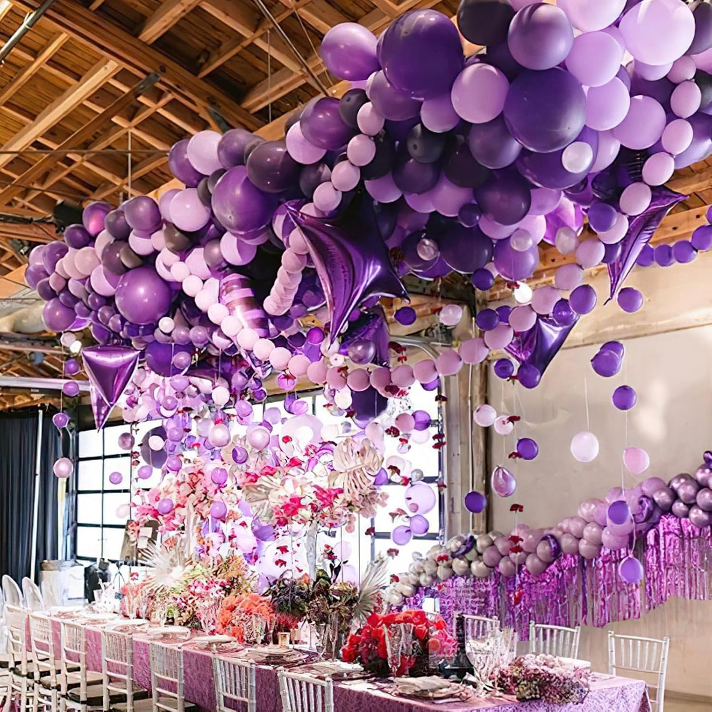 PartyWoo Pastel Purple Balloons 100 pcs Different Sizes Pack of 18 12 10 5 Inch Light Pastel Purple Lavender Lilac Balloon Arch Kit Garland for Baby Shower Birthday Party Decorations Purple-Q10