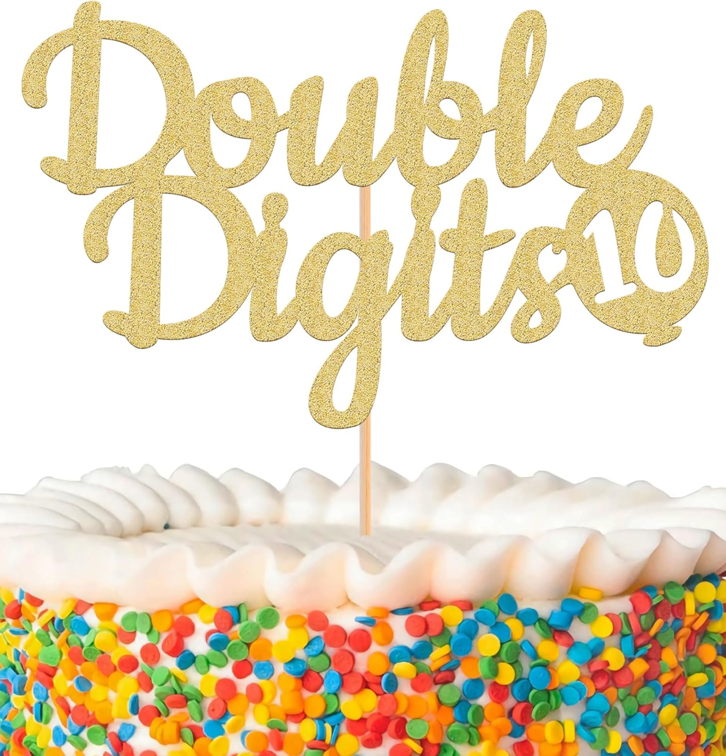 Double Digits 10 Cake Topper