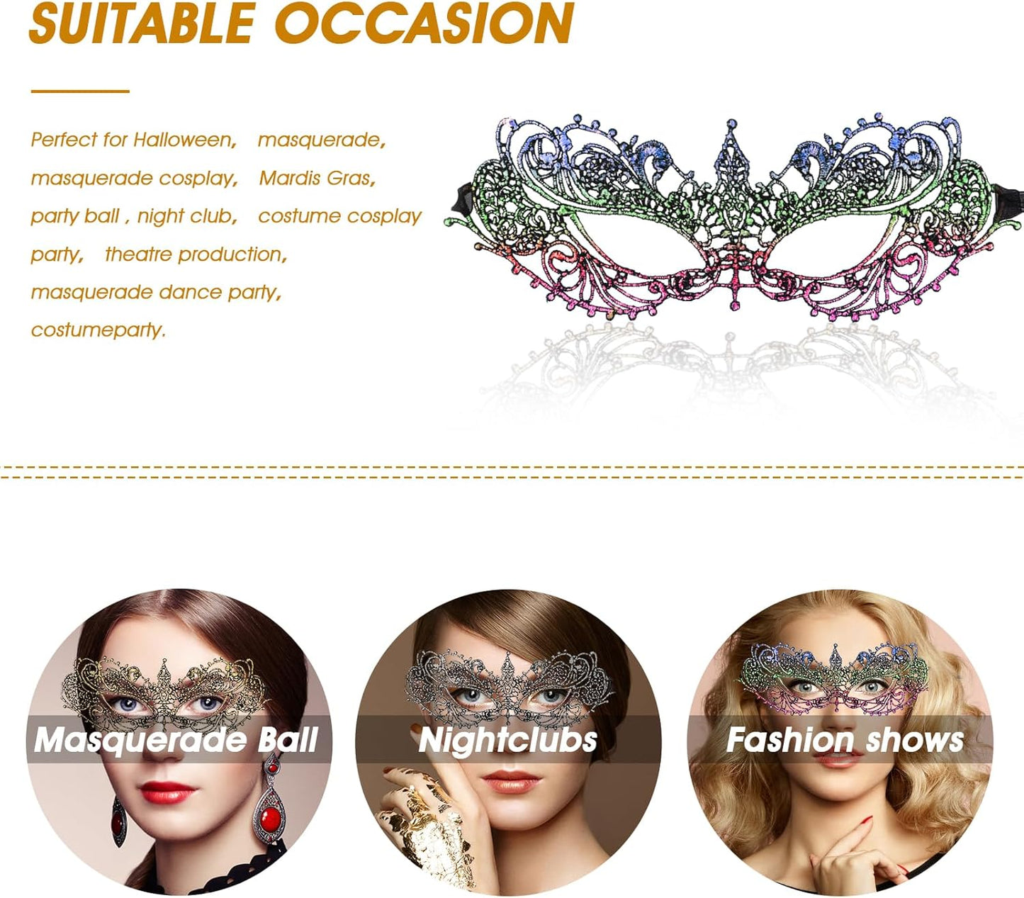 3 Pcs Adult Masquerade Mask Mysterious Fun Lace Masks for Couples Women Man Lace Headpiece Disguise for Costumes