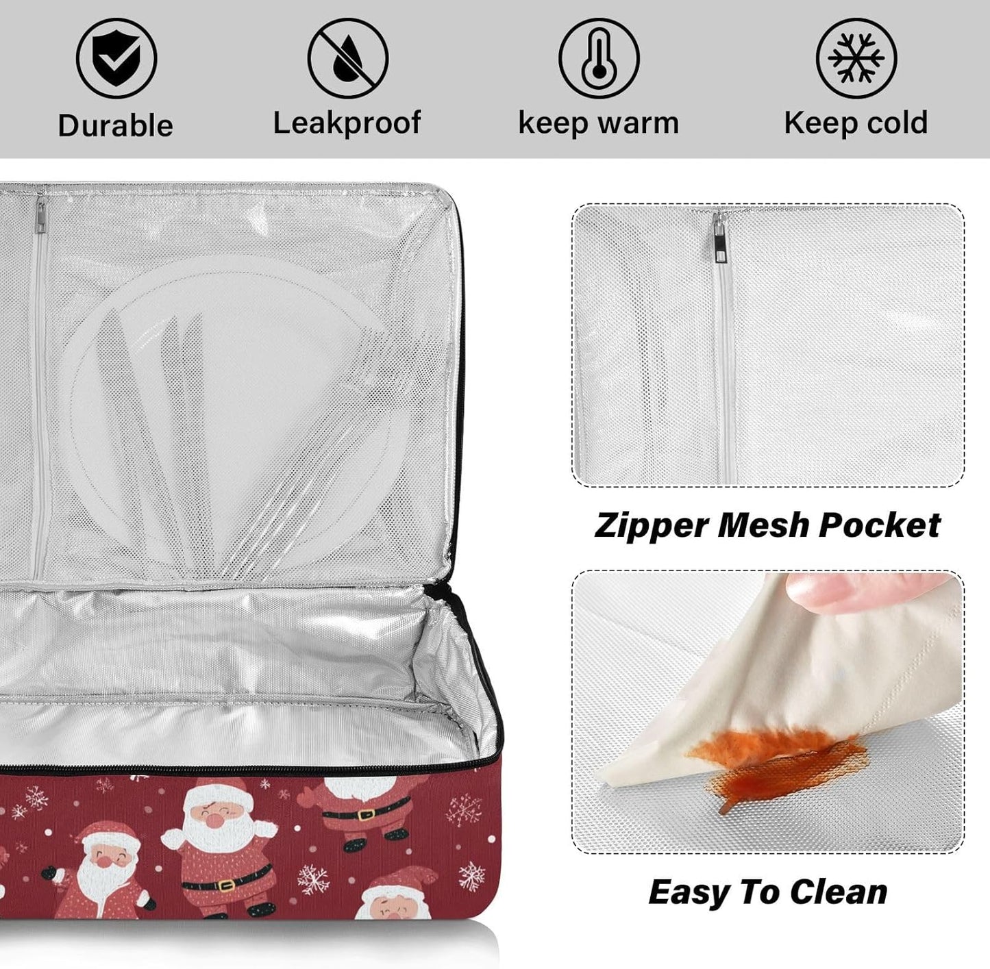 Casserole Carriers for Hot or Cold Food Reusable Casserole Dish Carrier Insulated Thermal Large Capacity Durable Perfect for Party Camping Family Gatherings Yellow Fish